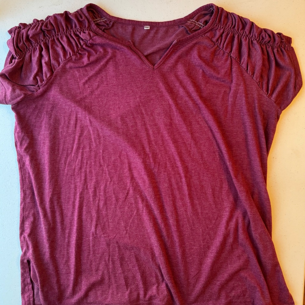 Amazon Ruched Sleeve Top | 2X